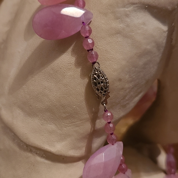 Quartz Amethyst Sterling Silver Necklace - Picture 3 of 11